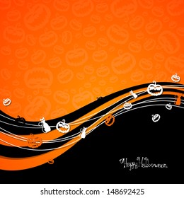 Vector Illustration of a Decorative Halloween Background