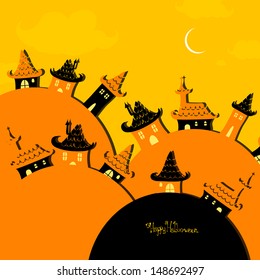Vector Illustration of a Decorative Halloween Background