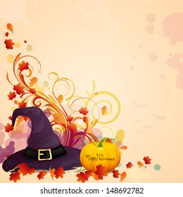 Vector Illustration of a Decorative Halloween Background