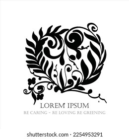 vector illustration decorative hearts icon black color on white background: valentine, love, heart, valentine. butterfly icon, leaf, beautiful and elegant