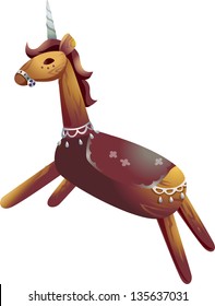Ilustración vectorial de un caballo decorativo