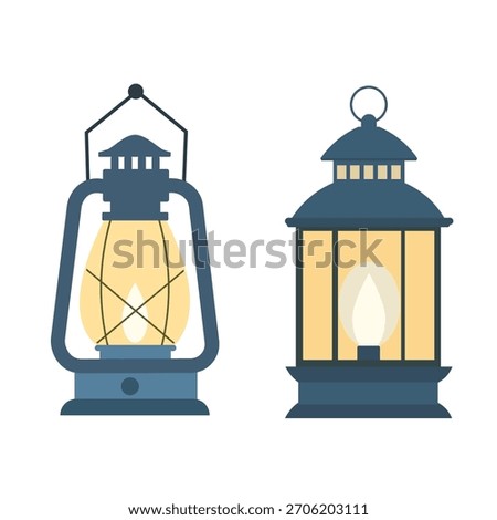 Vector illustration of a decorative lantern with clean details, perfect for festival designs, posters, greeting cards, and seasonal themes