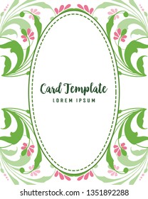 Vector illustration decorative of leaf floral frame for style of card template