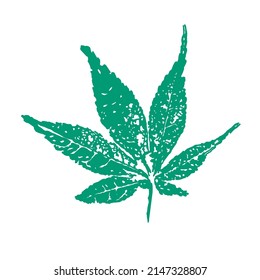Vector illustration of decorative leaf print