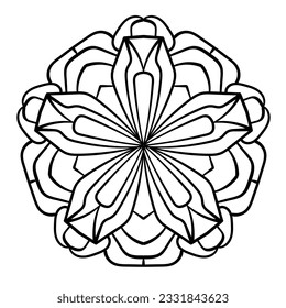 Vector illustration. Decorative mandala pattern.
