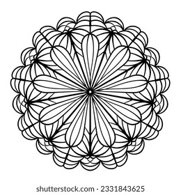 Vector illustration. Decorative mandala pattern.