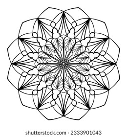 Vector illustration. Decorative mandala pattern.