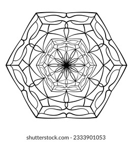 Vector illustration. Decorative mandala pattern.