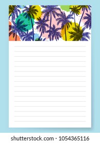 Vector illustration, decorative memo sheet template with hand drawn header.
