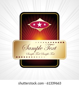 vector illustration of decorative ornate golden frames
