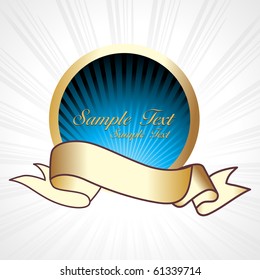 vector illustration of decorative ornate golden frames