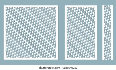Vector illustration. Decorative panel lines, laser cutting. decorative borders patterns. Image suitable for laser cutting, plotter cutting or printing. plotter and screen printing. serigraphy.