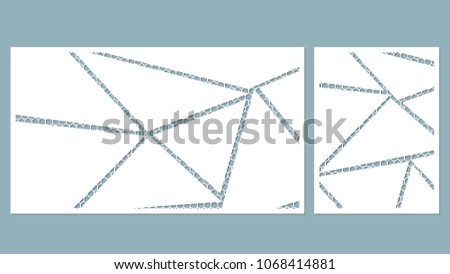 Vector illustration. Decorative panel lines, honeycomb, laser cutting. wooden panel.