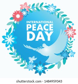 Vector illustration of decorative peace symbol for International Day of Peace or World Peace Day.