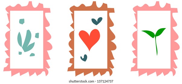 Vector illustration of decorative pictures