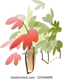 Vector illustration of a decorative plant