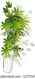 Vector illustration of a decorative plant in a vase