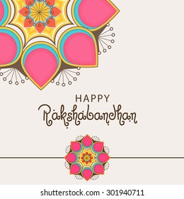 Vector Illustration of decorative rakhi for Raksha Bandhan background.