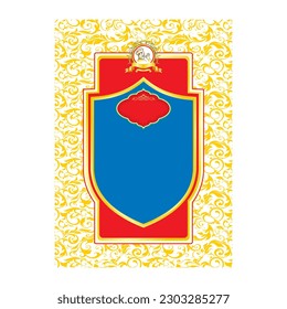 vector, ilustración, decorativo, retro, textura, adorno, elegante, arte, floral, árabe, patrón, marco, decoración, diseño, fondo