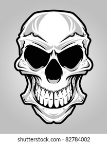 Vector Illustration : Decorative Skull Head