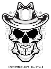 Vector Illustration : Decorative Skull Head