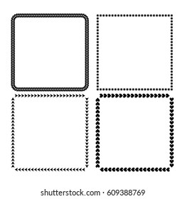 Vector illustration of decorative square frames