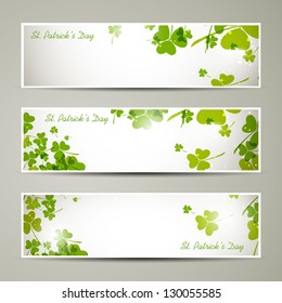 Vector Illustration of Decorative St. Patrick's Day Banners