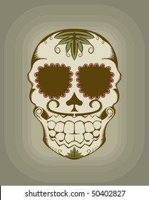 Vector illustration of decorative sugar skull