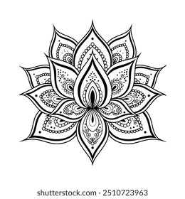 Vector illustration of decorative swirls, Ornate swirling floral motif vector. a set of vector elements isolated on a white background. 