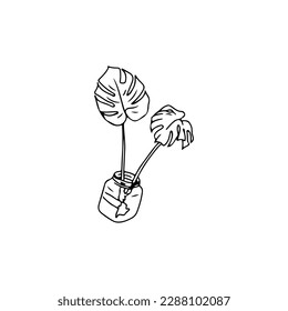 vector illustration of a decorative tree in a bottle
