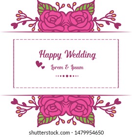 Vector illustration decorative your are great with texture of red wreath frames