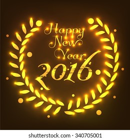 Vector Illustration of dectroated text for Happy new year.