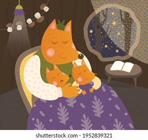 Vector illustration dedicated to all mothers and mother's day. Cute and fabulous characters