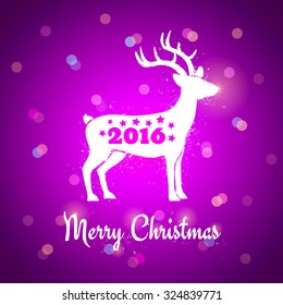 Vector illustration of a deer for Christmas