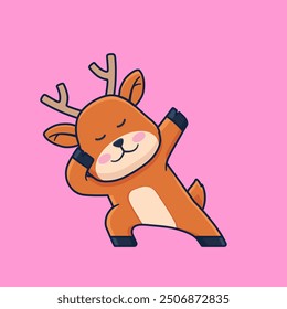 Vector Illustration of Deer Dab Phose.