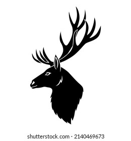Vector illustration of deer head icon