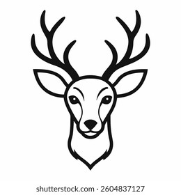 Vector illustration of deer head icon