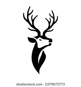 Vector Illustration of Deer Head Logo