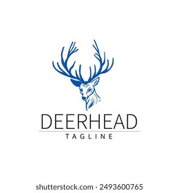 Vector illustration of deer head logo design