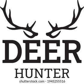 Vector illustration of the deer hunter sign