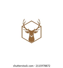 Vector illustration of deer icon on white background