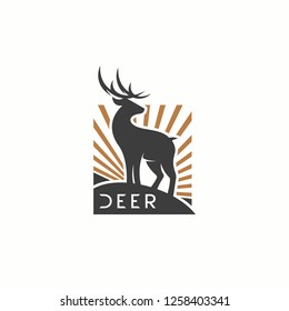 Vector illustration of Deer logo
