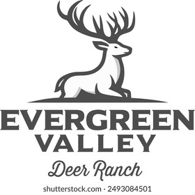Vektorillustration A Deer Ranch Clipart