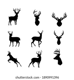 vector illustration of deer silhouette