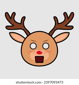 Vector illustration of Deer in simple style
