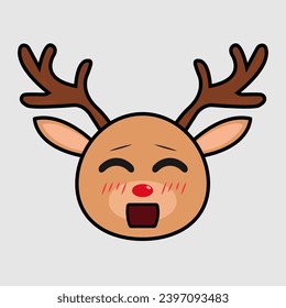 Vector illustration of Deer in simple style
