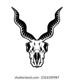 
vector illustration of deer skull