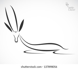 Vector illustration of deer symbol - tattoo