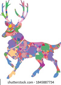 Vector Illustration of Deer, True Deer, Red Deer, Fallow Deer