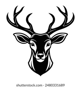 vector illustration of a deer's head. This is vector file